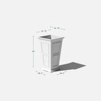 Tall Planter in Victorian-Inspired Style, Twenty-Six Size, Available in Black, Gray, or White, One or Two Pack