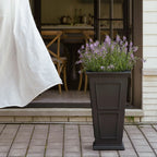 Tall Planter in Victorian-Inspired Style, Twenty-Six Size, Available in Black, Gray, or White, One or Two Pack