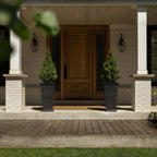 Tall Planter in Victorian-Inspired Style, Twenty-Six Size, Available in Black, Gray, or White, One or Two Pack