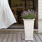 Tall Planter in Victorian-Inspired Style, Twenty-Six Size, Available in Black, Gray, or White, One or Two Pack