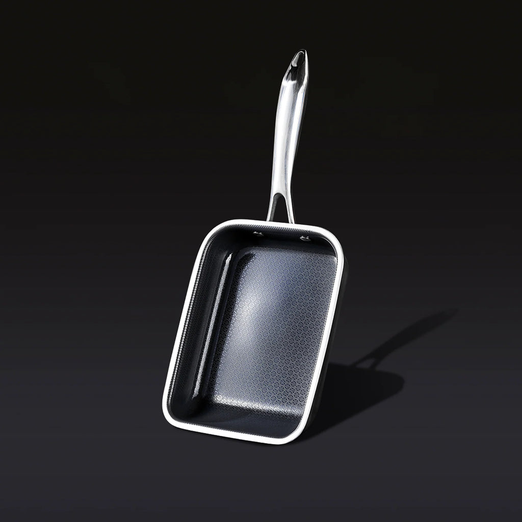 Tamagoyaki Omelette Pan with Slanted Lip and Hybrid Surface for Even Japanese-Style Rolled Eggs