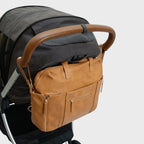Tan Convertible Diaper Bag in Vegan Leather