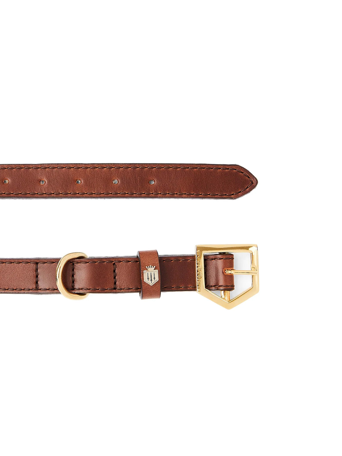 Tan Leather Dog Collar Handcrafted in Portugal