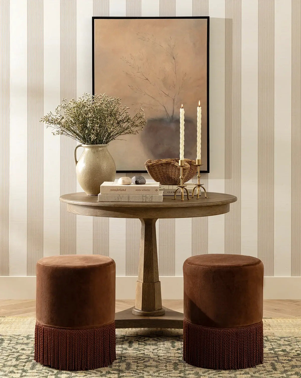 Taper Candle Holder in Antique Brass Finish