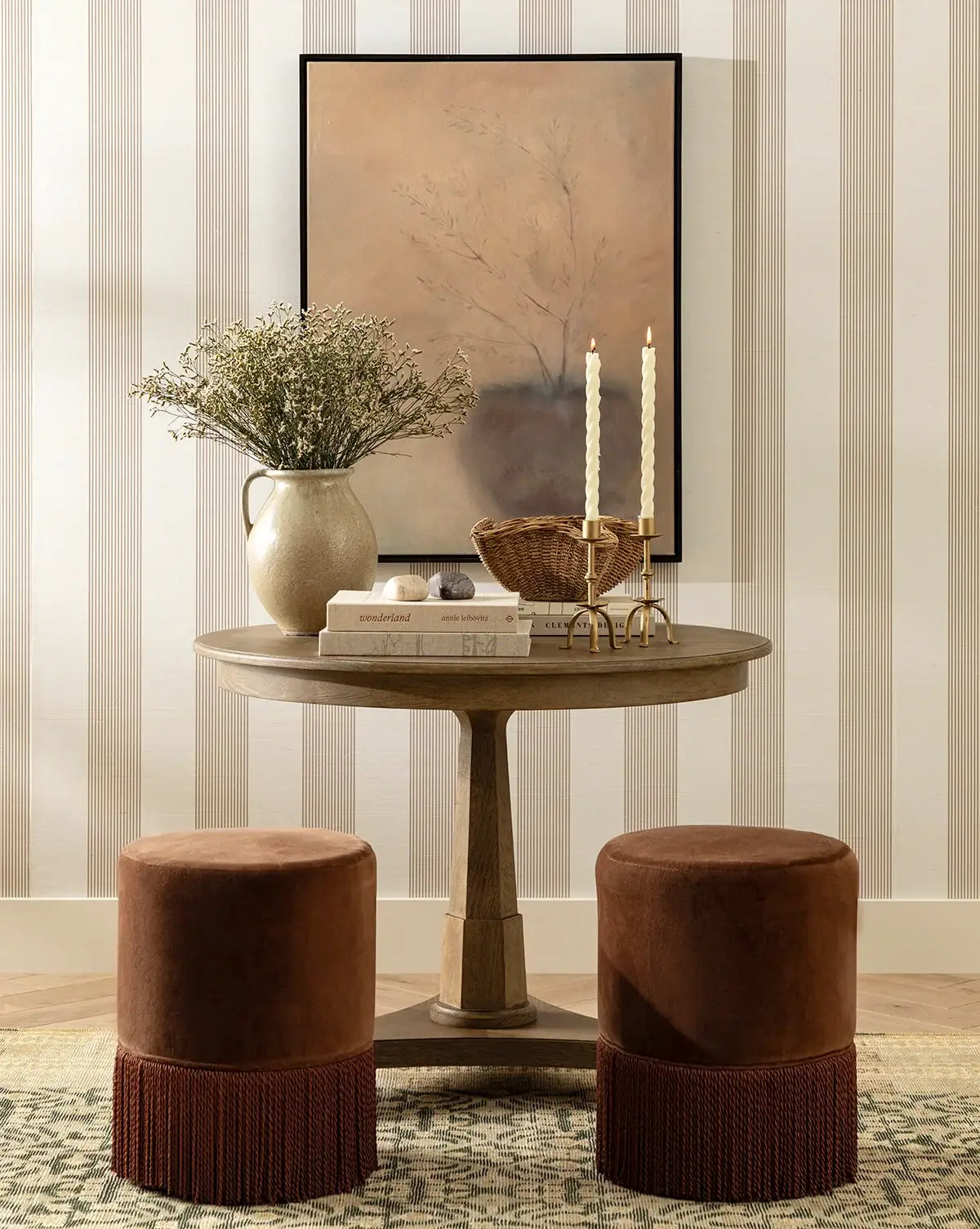 Taper Candle Holder in Antique Brass Finish