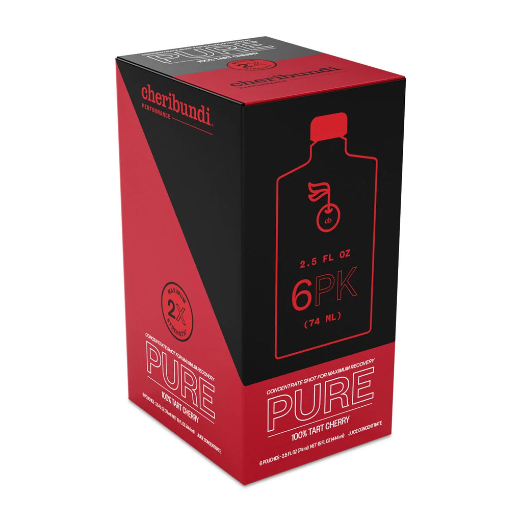 Tart Cherry Juice Pure Concentrate for Recovery Routines, Zero Added Sugar, Pouches or 12-Serving Bottle