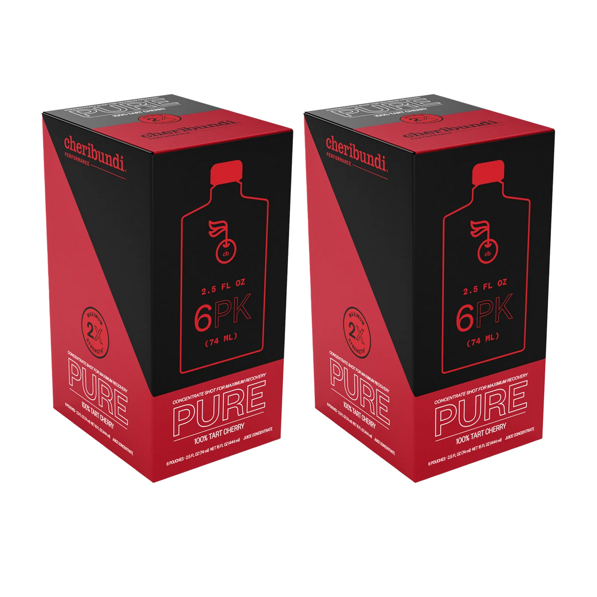 Tart Cherry Juice Pure Concentrate for Recovery Routines, Zero Added Sugar, Pouches or 12-Serving Bottle