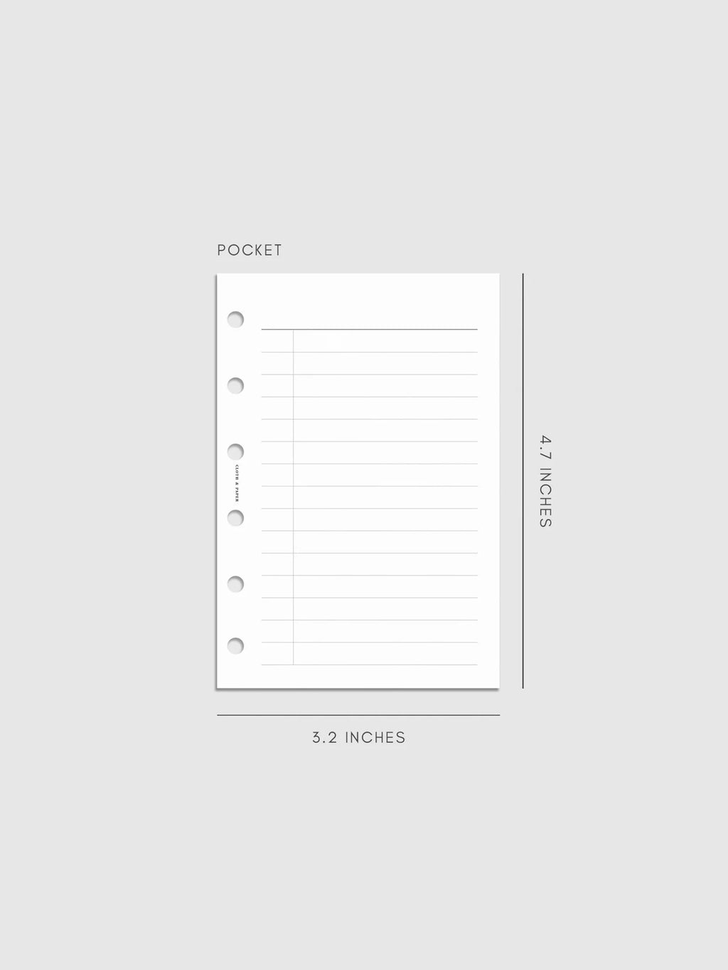 Task Planner Inserts, Pocket