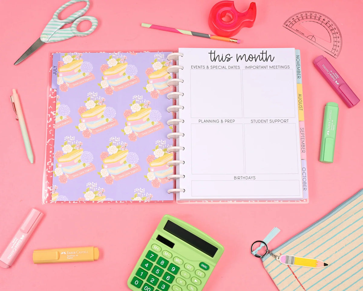 Teacher Planner 2026-2027 Academic Year Large 8.5 x 11 Weekly and Monthly Lesson Planning Organizer