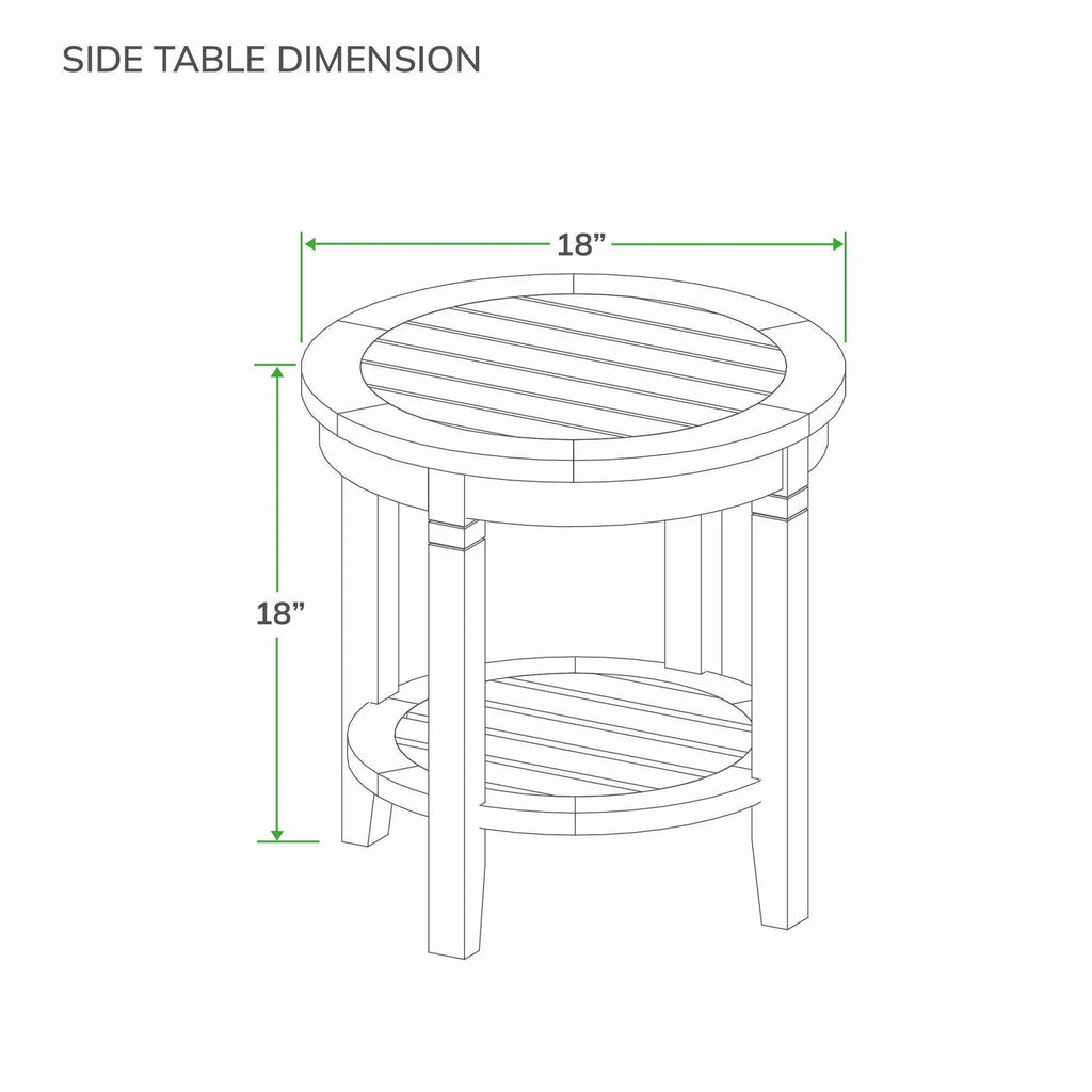 Teak Wood Outdoor Side Table