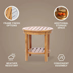 Teak Wood Outdoor Side Table