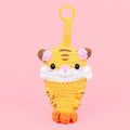 Tempura Tiger Crochet Kit for Beginners with Soft Yarn and a Tutorial to Make a Desk or Backpack Companion