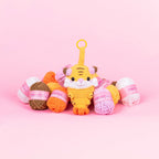 Tempura Tiger Crochet Kit for Beginners with Soft Yarn and a Tutorial to Make a Desk or Backpack Companion