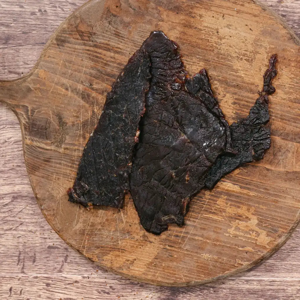 Teriyaki Beef Jerky with Sweet Savory Flavor, Vacuum-Sealed Freshness, and Two Portion Sizes for Easy Snacking