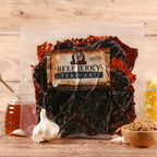 Teriyaki Beef Jerky with Sweet Savory Flavor, Vacuum-Sealed Freshness, and Two Portion Sizes for Easy Snacking