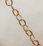 Textured Cable Permanent Jewelry Chain by the Foot in 14k