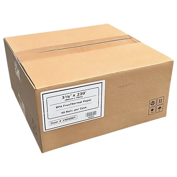 Thermal Printer Paper Rolls, 3 1/8 x 230 Feet, BPA-Free POS