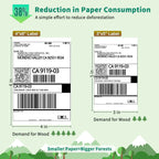Thermal Shipping Label Printer with Bluetooth and USB, 3x5-Inch Support, 203 DPI, White Desktop Office Printer
