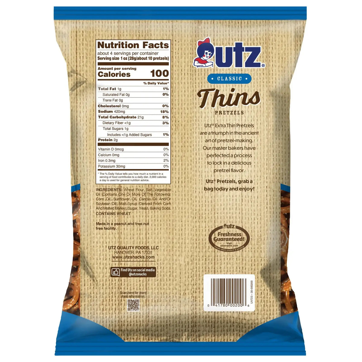 Thin Pretzels Baked for a Crisp Bite, Lightly Sized for Snacking on Their Own or Serving with Your Favorite Dip