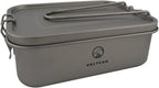 Titanium Bento Box, 1200 ml Leakproof Lunch Container with Removable Gasket and Foldable Handle for Reheating