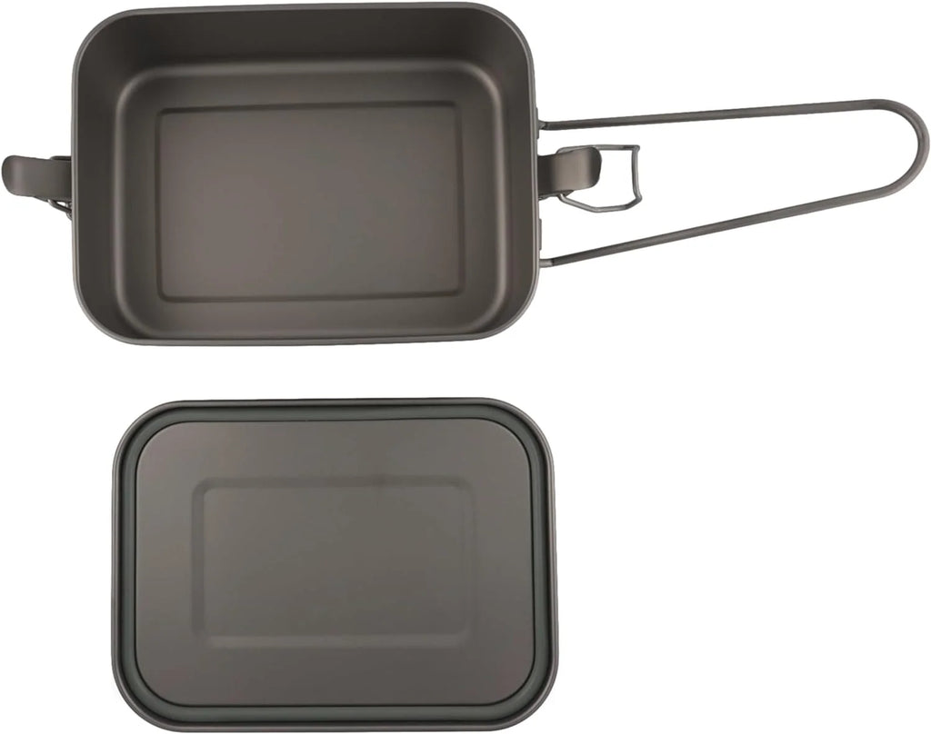 Titanium Bento Box, 1200 ml Leakproof Lunch Container with Removable Gasket and Foldable Handle for Reheating