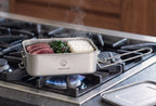 Titanium Bento Box, 1200 ml Leakproof Lunch Container with Removable Gasket and Foldable Handle for Reheating