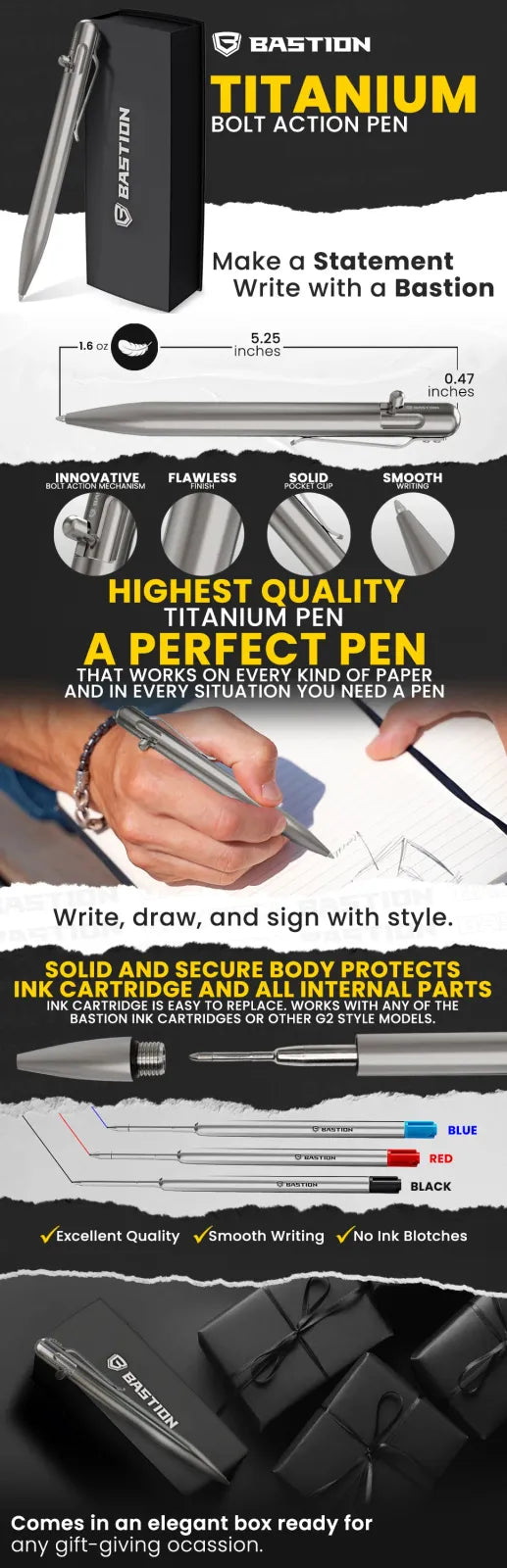 Titanium Bolt Action Pen