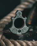 Titanium Bottle Opener Tool with Stonewashed or Elden Edition Finish and Tritium Slots · Machined Grade 5 titanium plate c