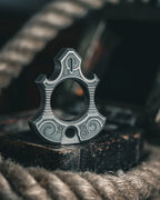 Titanium Bottle Opener Tool with Stonewashed or Elden Edition Finish and Tritium Slots · Machined Grade 5 titanium plate c
