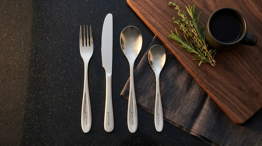 Titanium Flatware Set, 4-Piece Full Dinner Place Setting