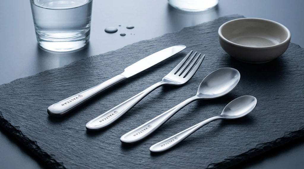 Titanium Flatware Set, 4-Piece Full Dinner Place Setting