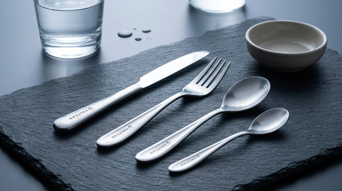 Titanium Flatware Set, 4-Piece Full Dinner Place Setting