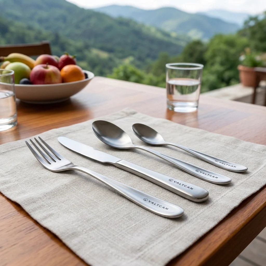Titanium Flatware Set, 4-Piece Full Dinner Place Setting