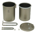Titanium Pressure Cooker Pot with 1800ml Capacity, 35kPa Locking Lid and Ultralight 520g Design