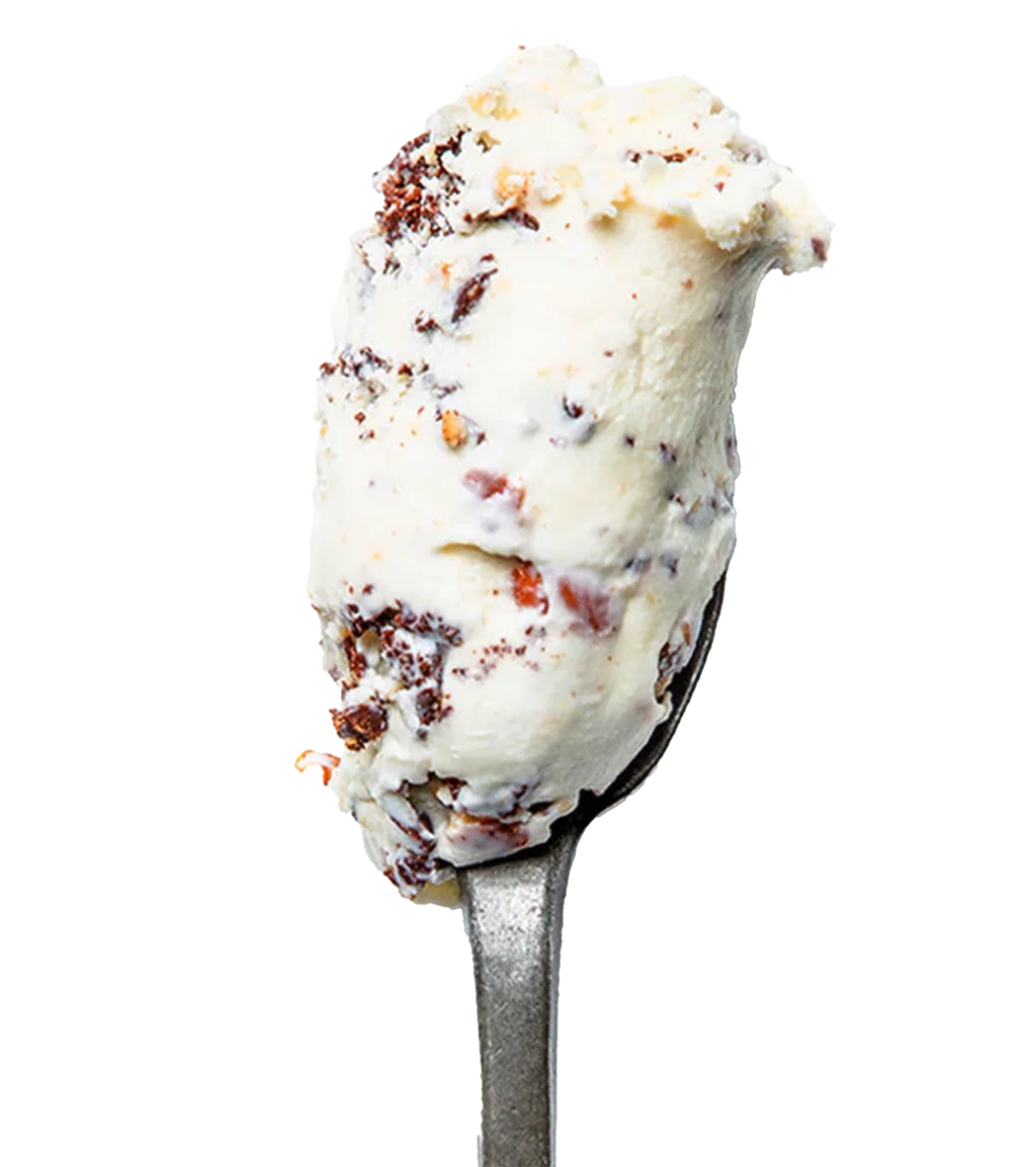 Toasted Coconut Almond Chip Ice Cream with Caramelized Shredded Coconut and Crunchy Salt-Roasted Almonds