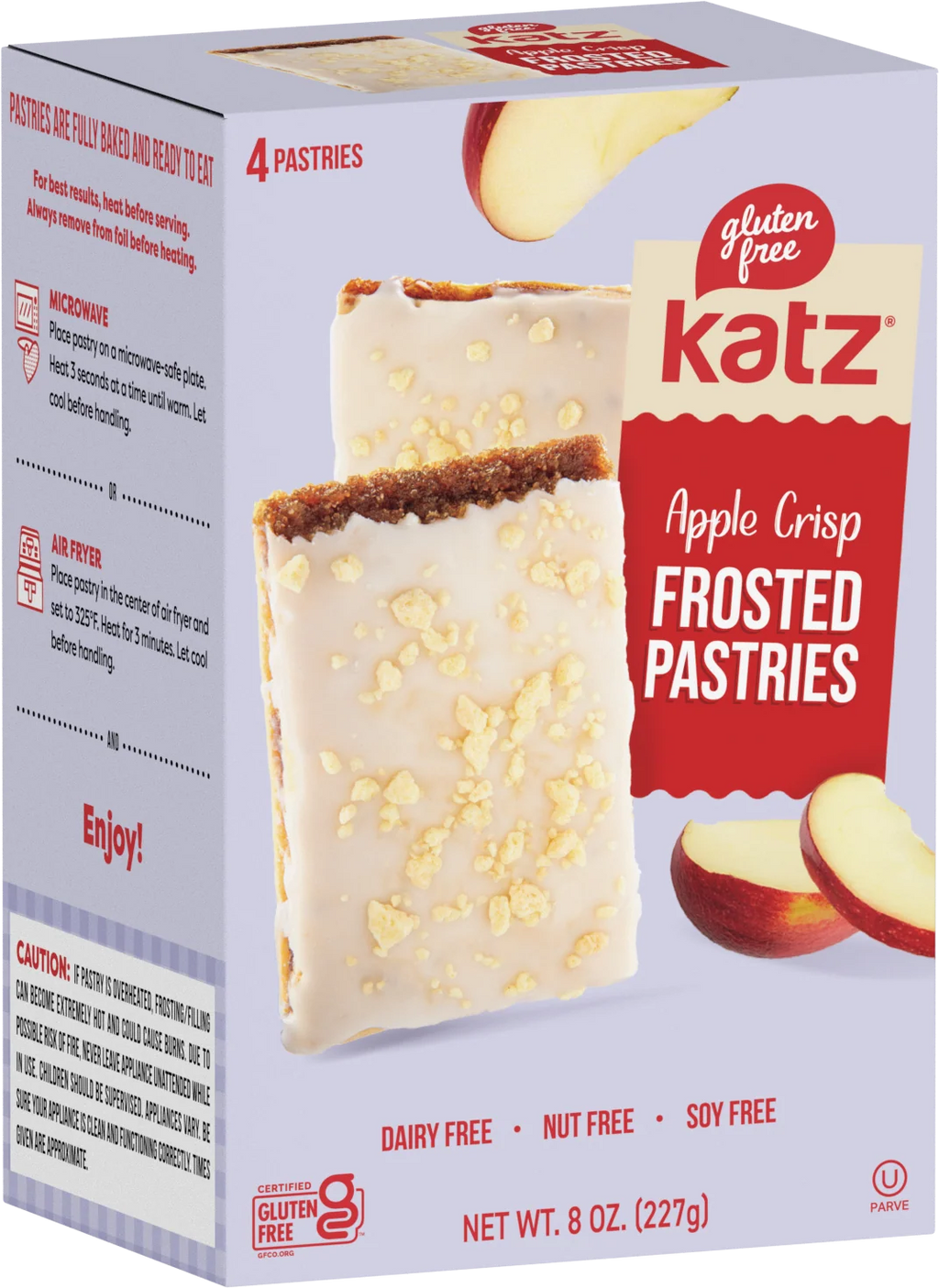 Toaster Pastries with Apple Crisp Filling and Cinnamon Flavor in Box or Case Packaging · Apple crisp flavor