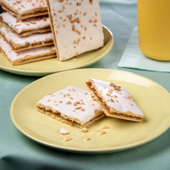 Toaster Pastries with Apple Crisp Filling and Cinnamon Flavor in Box or Case Packaging · Apple crisp flavor