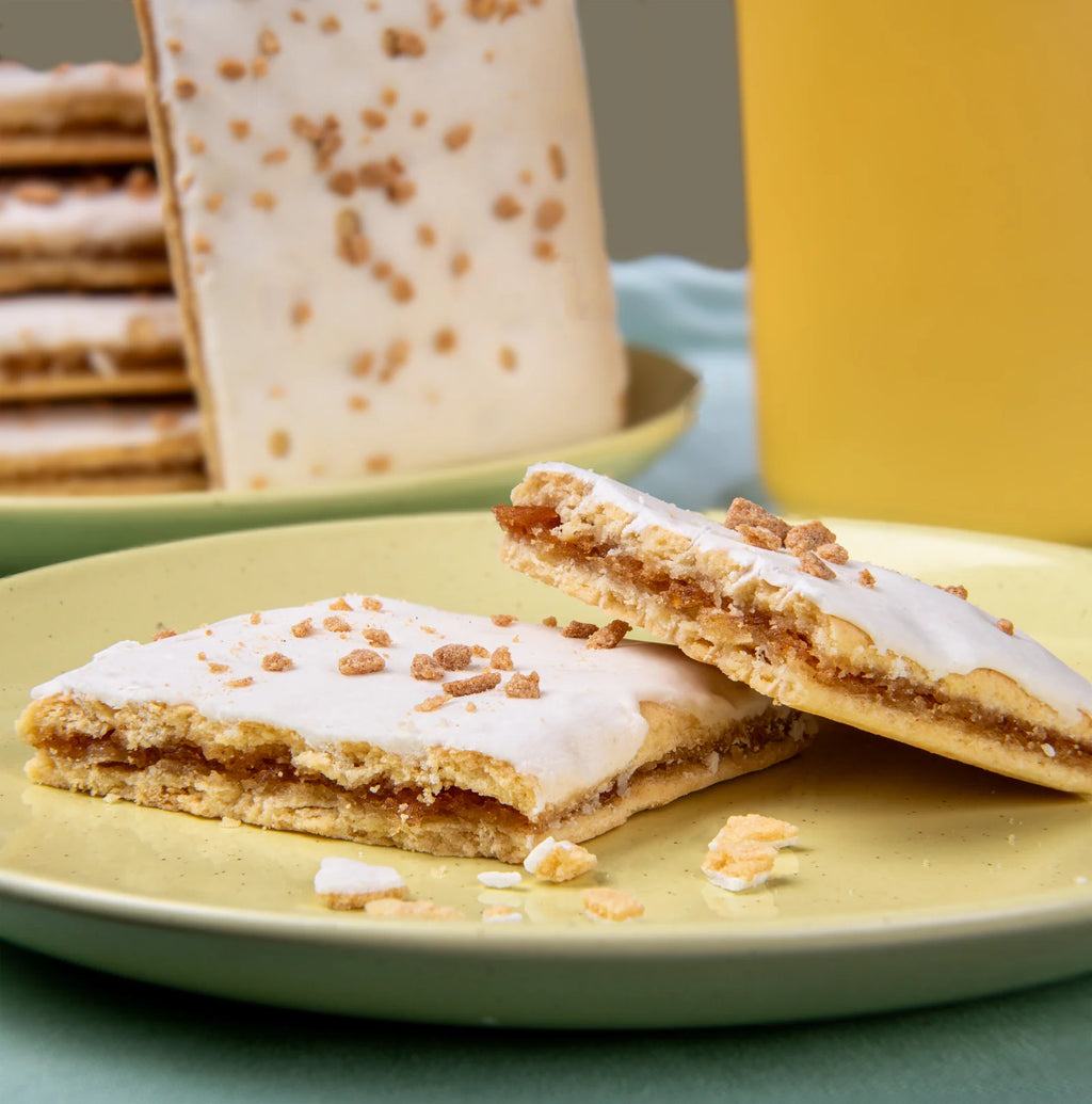 Toaster Pastries with Apple Crisp Filling and Cinnamon Flavor in Box or Case Packaging · Apple crisp flavor