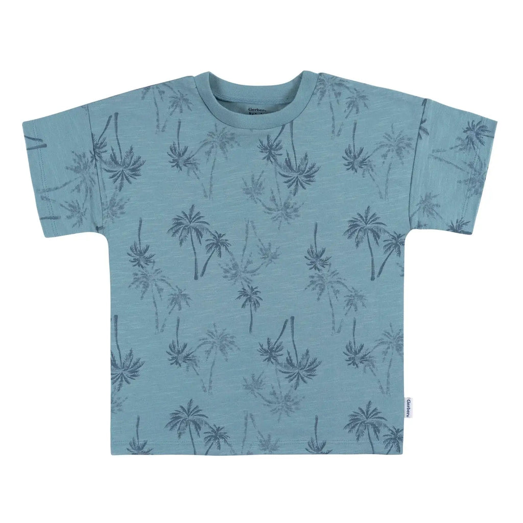 Toddler Boy 3-Pack T-Shirts with Cotton Comfort, Stretch Necklines and Assorted Prints for Everyday Play
