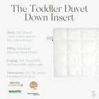 Toddler Down Insert, 200 g European Muscovy Duck Down, 90 x 125