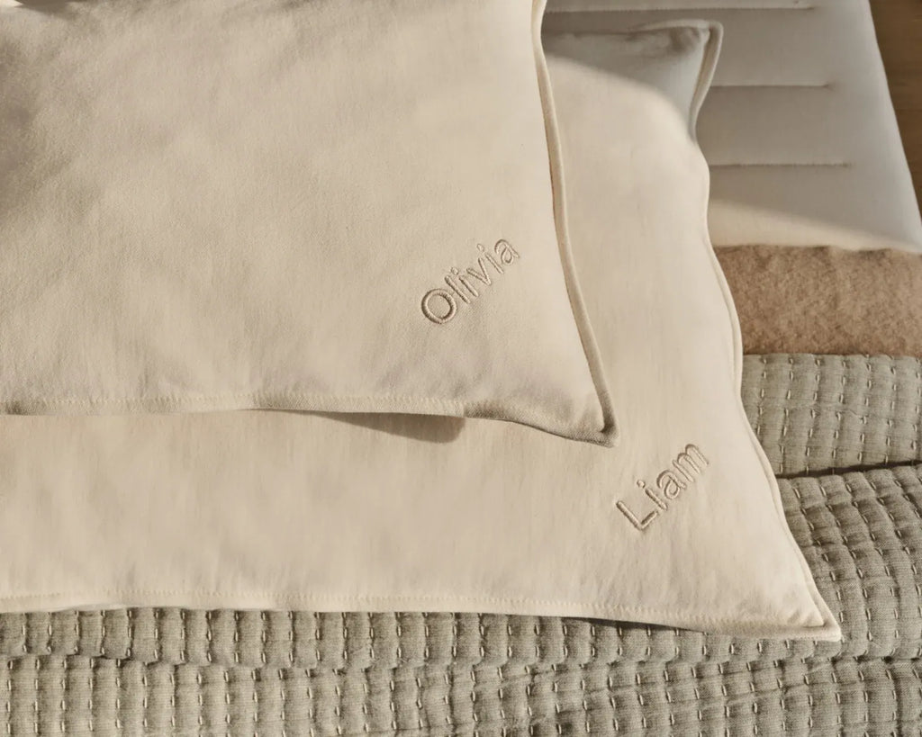 Toddler Pillow for Ages 2 and Up, Organic Latex Core with Low Stable Support in a 14 x 19 Inch Profile