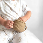 Toddler Snack Cup with Two Lids, Easy-Grip Handles and Dishwasher-Safe Silicone for On-the-Go Feeding