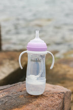 Toddler Straw Cup Twin Pack, 250ml Bottles with X-Cut Valve and Multi-Angle Gravity Ball Straws for 12M+