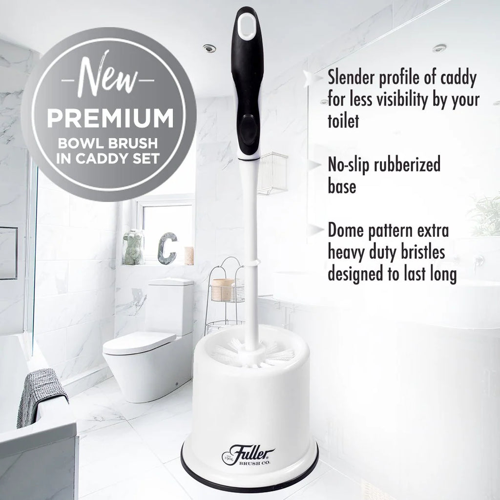 Toilet Bowl Brush and Caddy Set