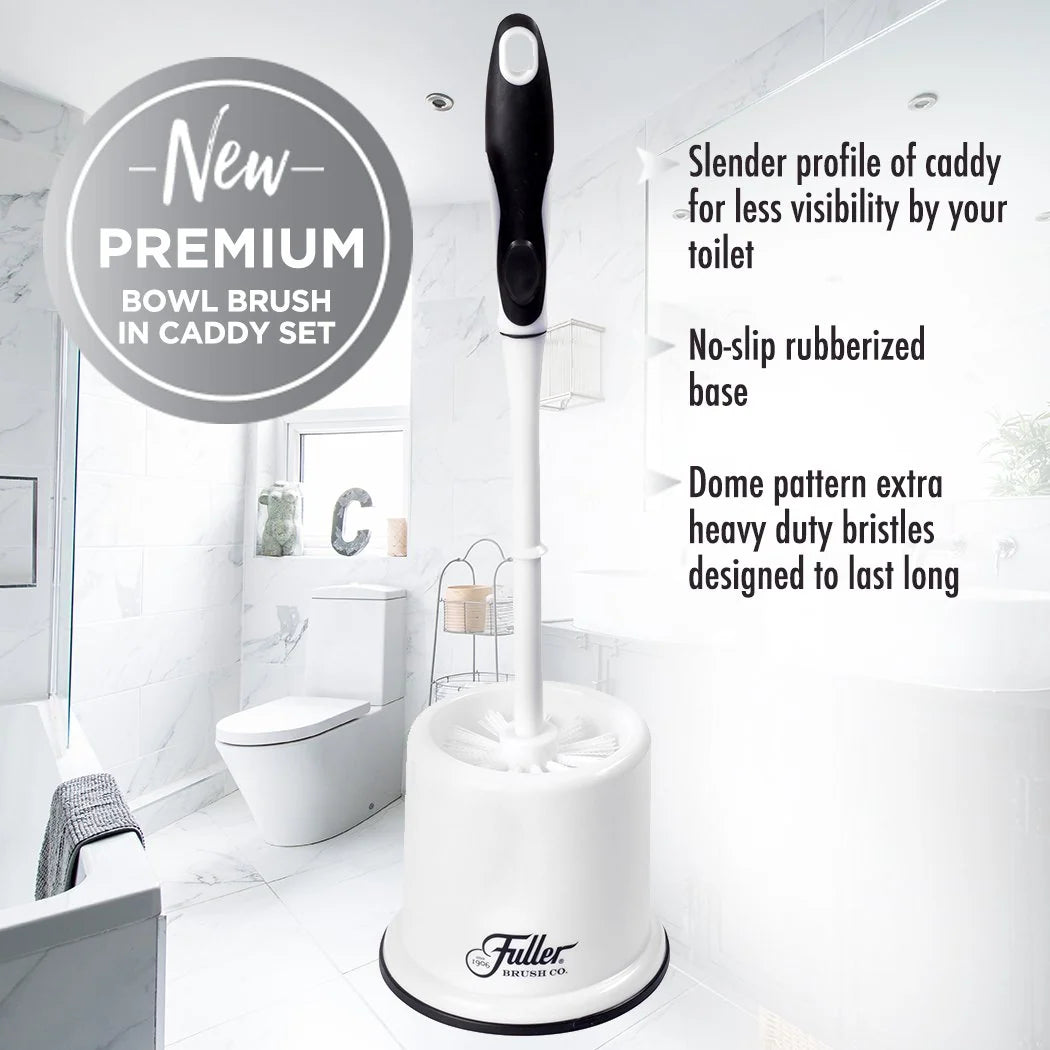 Toilet Bowl Brush and Caddy Set
