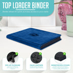 Top Loader Binder for 288 Trading Cards in 3 x 4 Inch Toploaders, Featuring Side-Loading Sleeves
