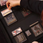 Toploader Binder for 216 Cards in Standard 35pt Holders, Featuring Side-Loading Pages and a Zipper Closure