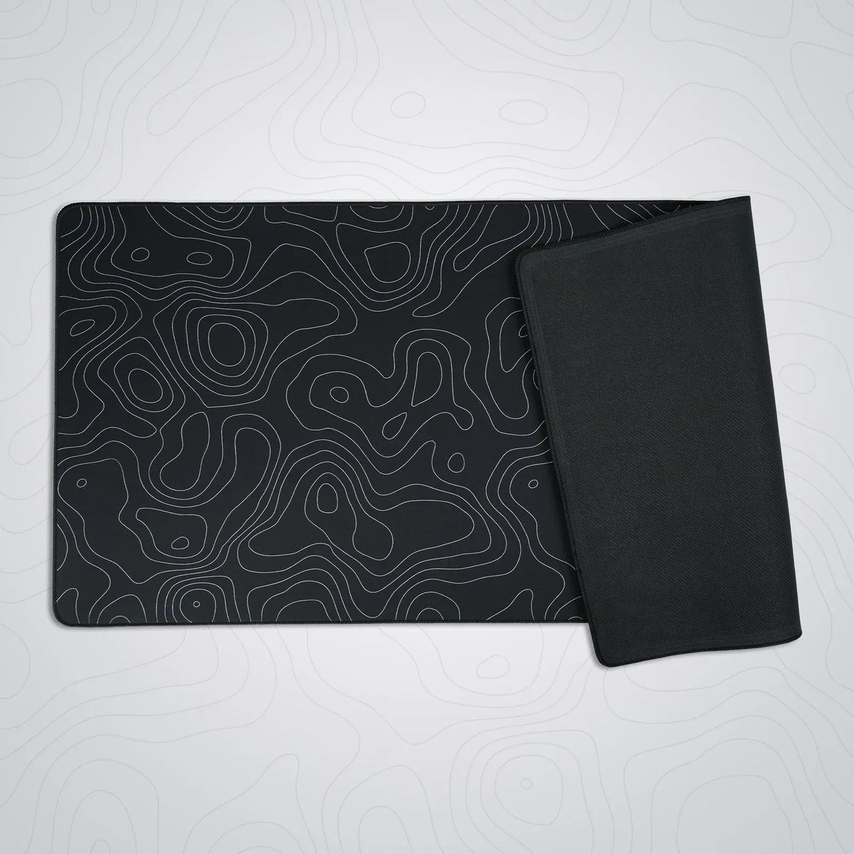 Topographic Desk Mat with Anti-Slip Rubber Base, Waterproof Surface and Smooth Mouse Control Cloth, 400 x 900 mm
