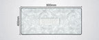 Topographic Desk Mat with Anti-Slip Rubber Base, Waterproof Surface and Smooth Mouse Control Cloth, 400 x 900 mm