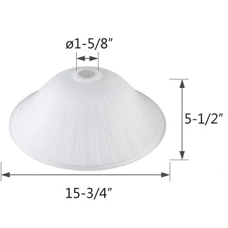 Torchiere Floor Lamp Shade in Glass